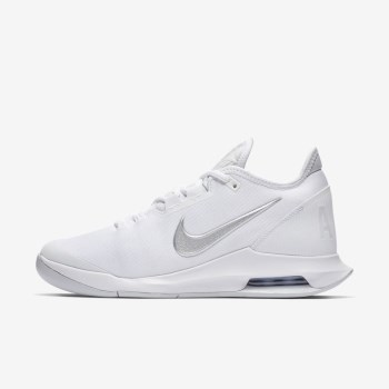 Nike Court Air Max Wildcard - Női Teniszcipő - Fehér/Fehér/Platina/Metal Titán